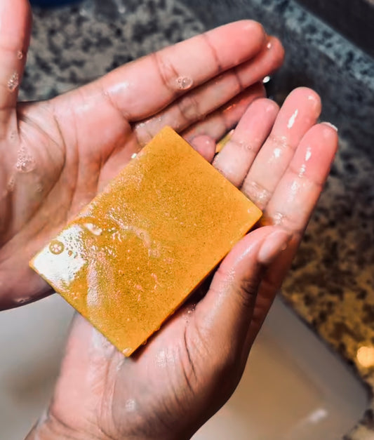 “Turmeric Golden Glow Skincare Set – Soap & Foaming Cleanser for Clear, Radiant Skin”